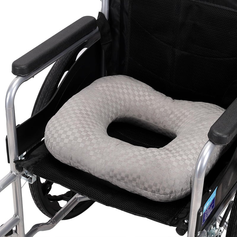 Beatvive Anti-Slip Wheelchair Cushions, Bed Sore Cushions for Butt, Ergonomic Innovations Orthopedic Donut Pillow, Medical Seat Cushion for Sciatica, Back, Coccyx, Pressure Sore (Gray) - Image 1