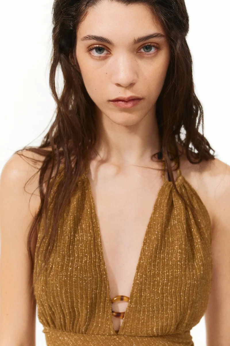 H&M Draped halterneck dress