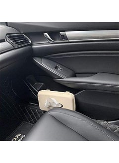 Generic Car Tissue Holder, Sun Visor Napkin Holder, Car Visor Tissue Holder, PU Leather Backseat Tissue Case Holder for Car,Vehicle (Beige (2Pack))  - Image 3