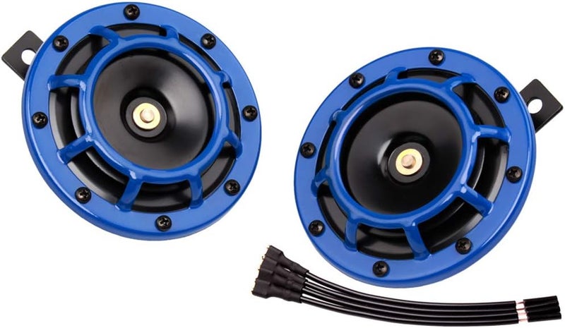 FARBIN Car Horn 12v Super Loud High Tone/Low Tone Twin Horn Kit Electric Horns for Motorcycle Car Truck (blue) - Image 1
