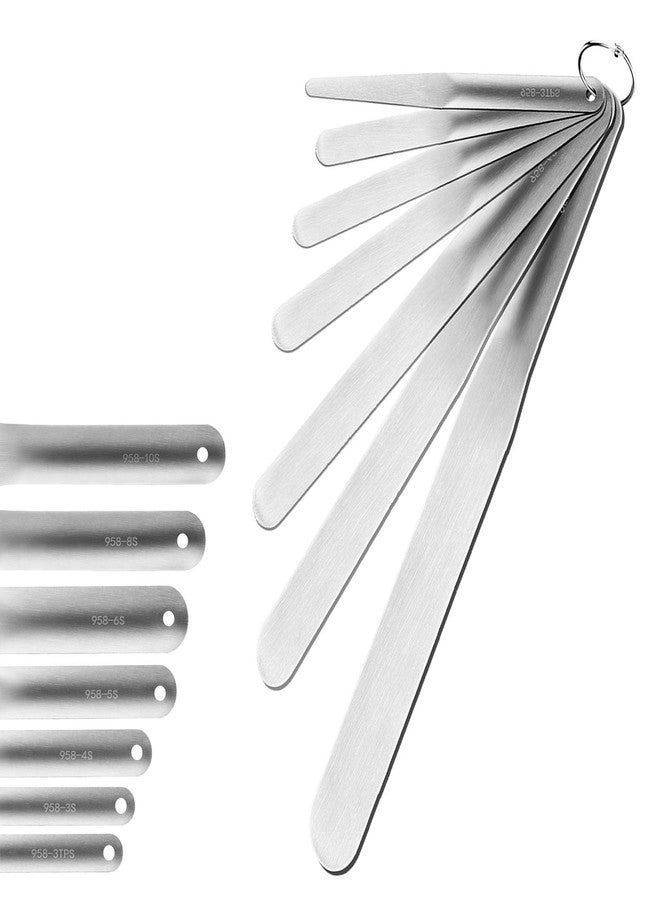 FIMXSD 7-Piece Caulking Spatula Tool Set, Stainless Steel Streamline Caulk Spatula 3/8” to 1-1/2” - Image 1