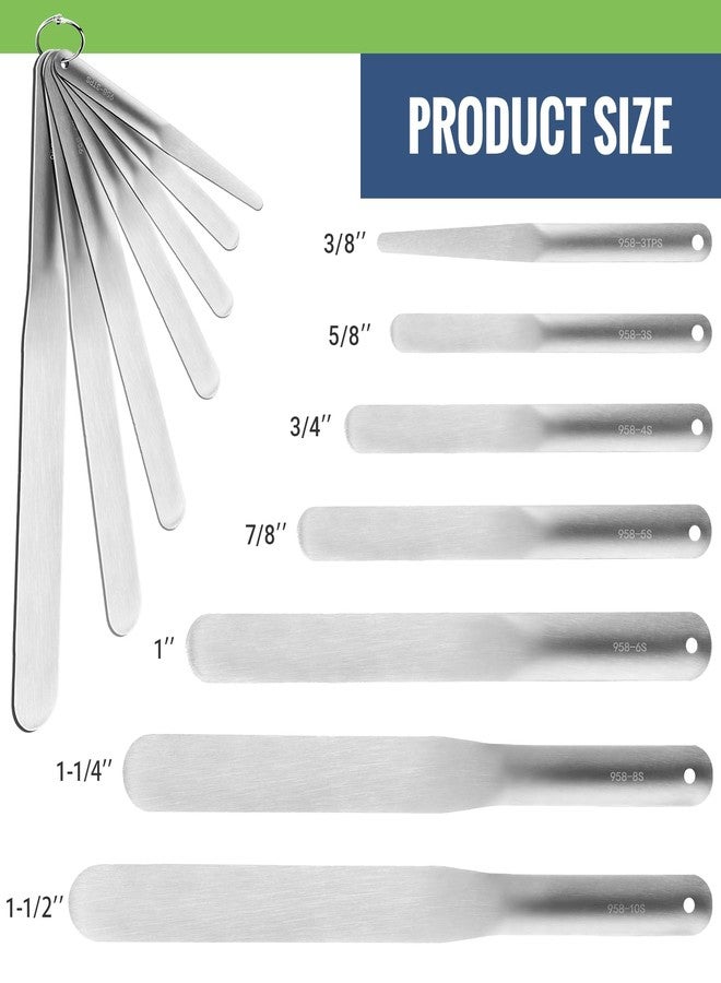 FIMXSD 7-Piece Caulking Spatula Tool Set, Stainless Steel Streamline Caulk Spatula 3/8” to 1-1/2” - Image 2