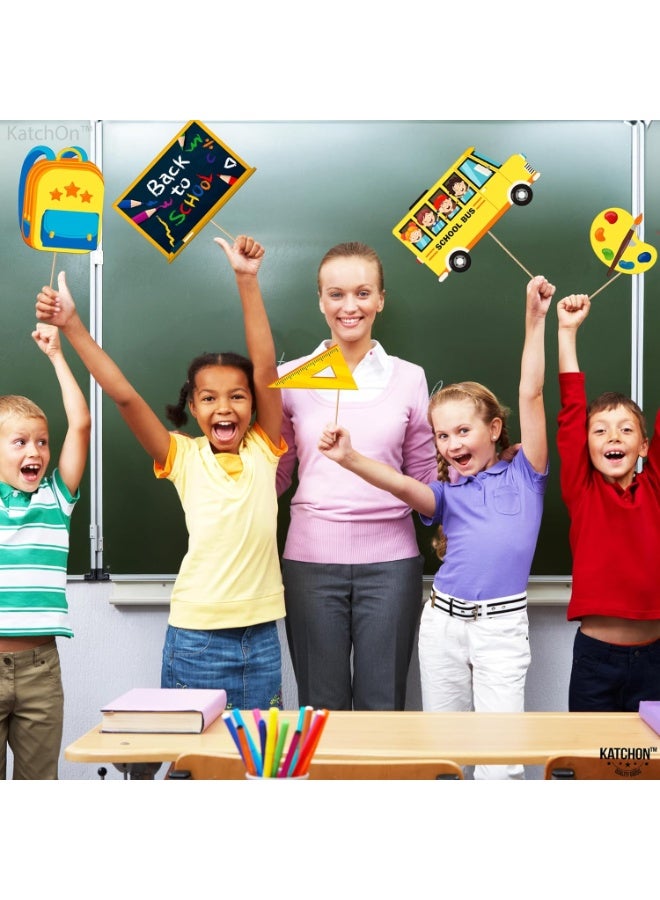 KATCHON Colorful Back to School Photo Booth Props - Huge Pack of 21 - School Photo Props | Welcome Back to School Decorations | First Day of School Photo Props | Classroom Décor - Image 2
