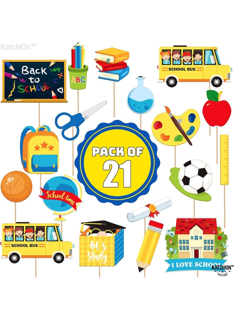 KATCHON Colorful Back to School Photo Booth Props - Huge Pack of 21 - School Photo Props | Welcome Back to School Decorations | First Day of School Photo Props | Classroom Décor - Image 5