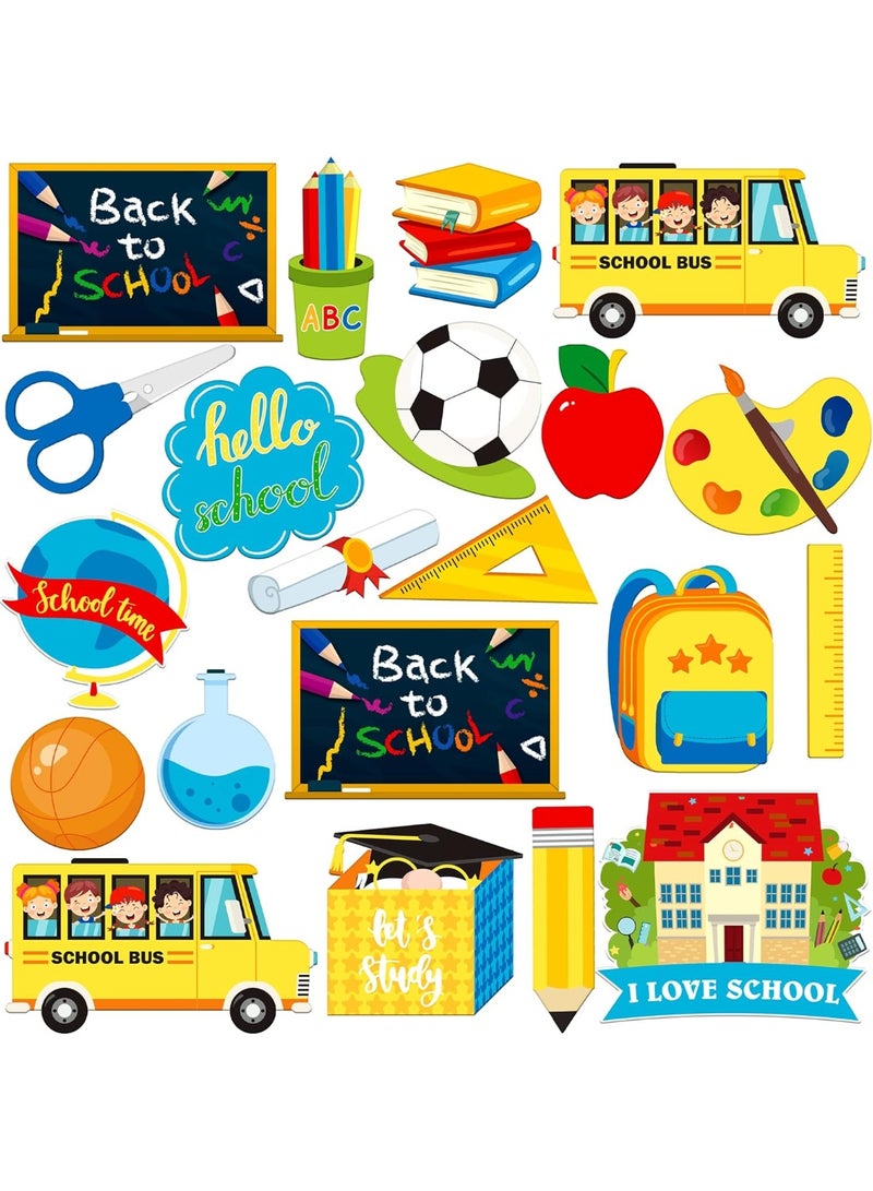 KATCHON Colorful Back to School Photo Booth Props - Huge Pack of 21 - School Photo Props | Welcome Back to School Decorations | First Day of School Photo Props | Classroom Décor - Image 1