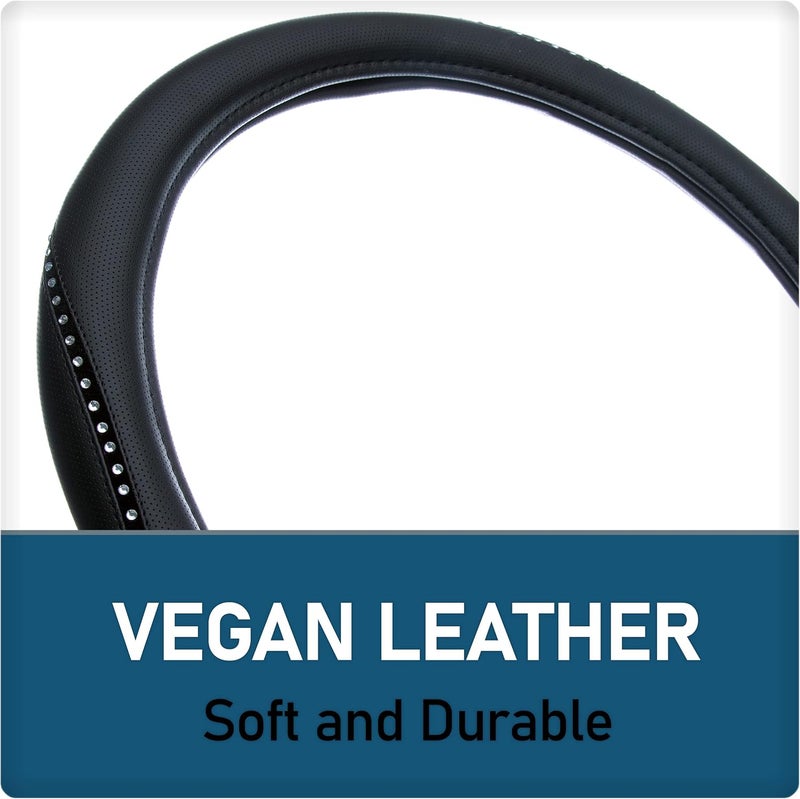 Custom Accessories 38466P Black Rope Bling TPE Core Steering Wheel Cover - Image 4
