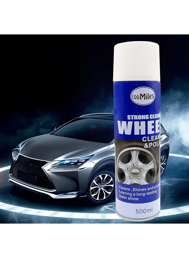 Generic 100 Miles Car Wheel Cleaner And Polish - 500Ml, Strong Satin Shine, Wheel Cleaning Solution For Enhanced Protection And Brilliance  - Image 5