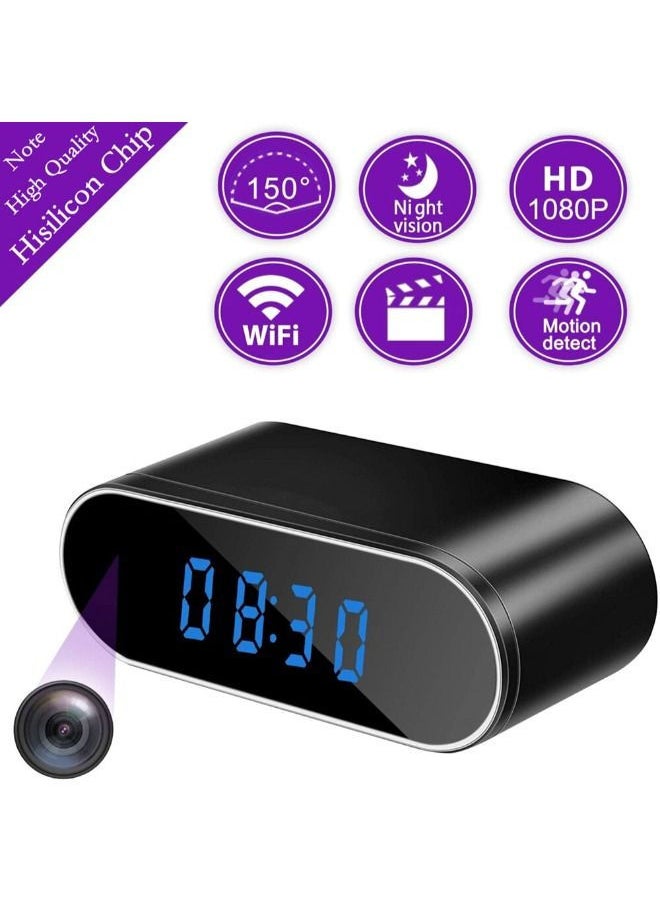 Alarm Clock Digital Spy Camera Full HD wifi with shops live viewing on phone