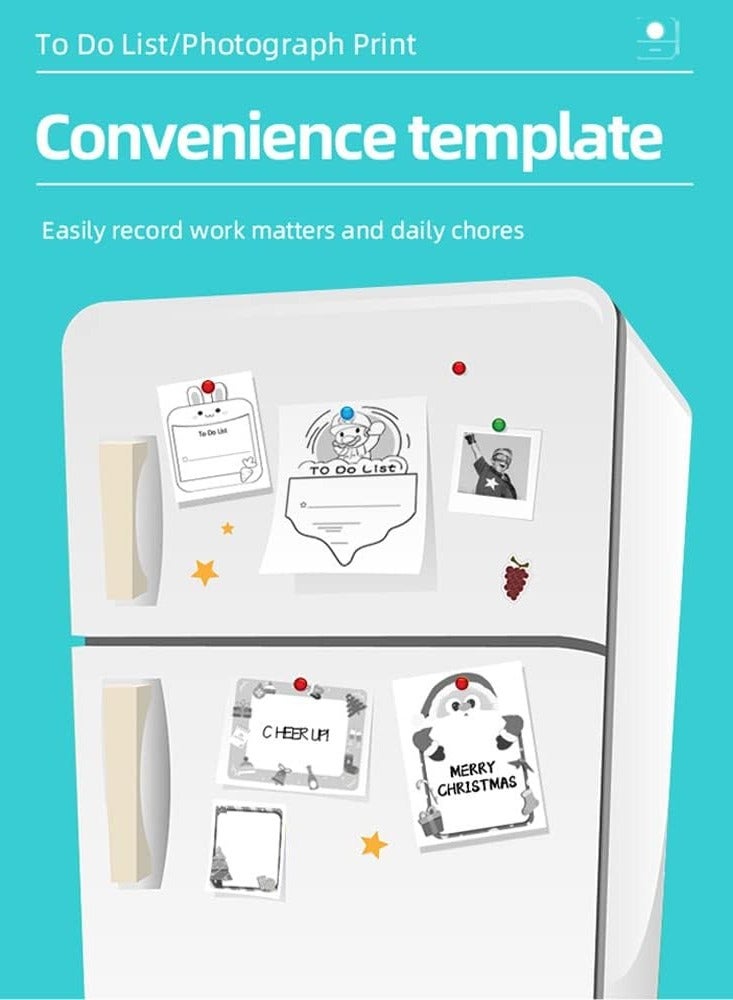 Portable Mi-ni Pocket Printer Wireless BT Thermal Printer Photo Notes Errors Memo Thermal Printer Simple Operation White - Image 5