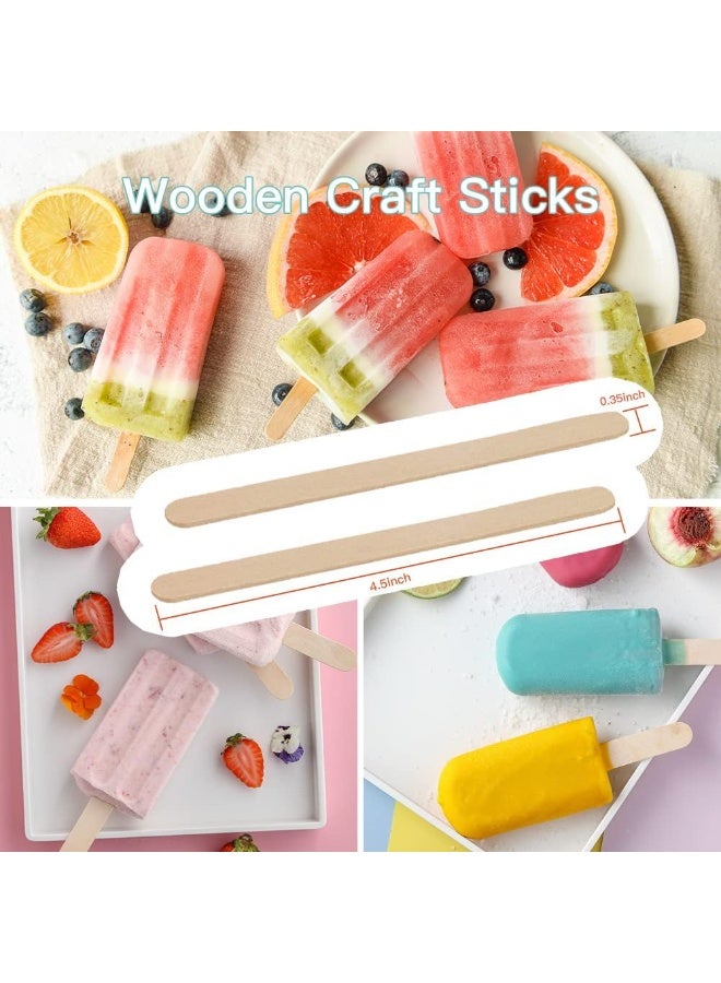 jaexest Ice Cream Sticks, Light Brown, Wooden Cylinder FOOD PREPARATION MOLD - Image 4