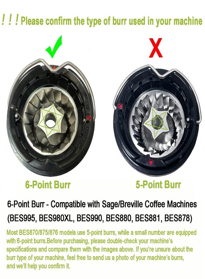 Brewvana Conical Grinder Burr Set Replacement - Compatible with Breville BES995/BES980XL/BES990/BES880/BES881/BES878 Espresso Machines (From 1926 PDC) - Image 4