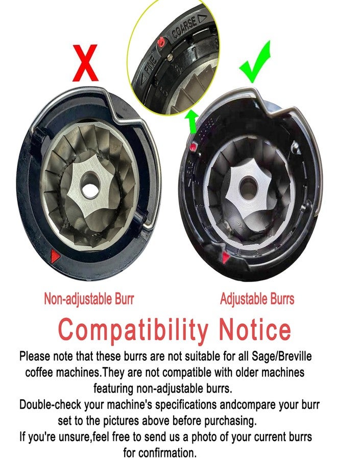 Brewvana Conical Grinder Burr Set Replacement - Compatible with Breville BES995/BES980XL/BES990/BES880/BES881/BES878 Espresso Machines (From 1926 PDC) - Image 3