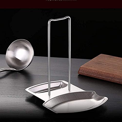 Zeinwap Spoon Rest and Pot Lid Holder, Stainless Steel Pan Pot Cover Lid Rack Shelf Stand Holder Spoon Holder Utensil Rest Stove Organizer Storage Soup Spoon Rests Kitchen Tool - Image 3