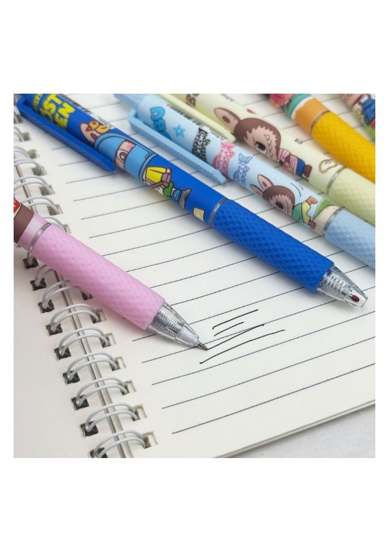 6 قطع من أقلام الجل، قلم حبر جاف برأس كروي 0.5 مم، خط يد ناعم لطيف، أدوات مكتبية، قلم حبر، لوازم مدرسية - Image 2