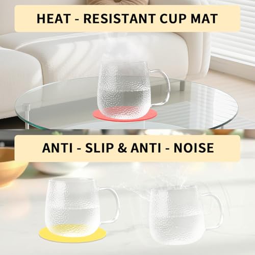 Cuxnoo 4-Pack Silicone Jar Opener Gripper Pads, 5 Inch Round Non-Slip Bottle Lid Opener for Easy Opening, Heat-Resistant Cup Coasters, Food-Grade Silicone, Reusable Kitchen Helper - Image 4