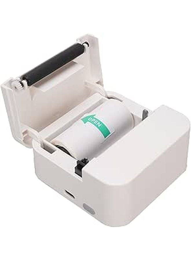 Mini Thermal Sticker Printer Bluetooth Portable Pocket Label Maker For Journal Memo Notes Photo Study White - Image 1