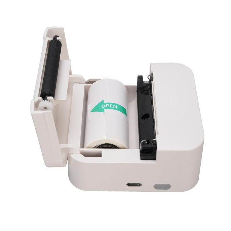 Mini Thermal Sticker Printer Bluetooth Portable Pocket Label Maker For Journal Memo Notes Photo Study White - Image 3