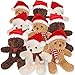 Zubebe 9 Pcs 9 Inch Christmas Bear Plush Bear Stuffed Animal Toys Santa with Santa Hat Scarf Xmas Cute Preschool Stuffed Animals Toys for Christmas Boy Girl Birthday Gifts 3 Colors Long Leg Style - Image 3