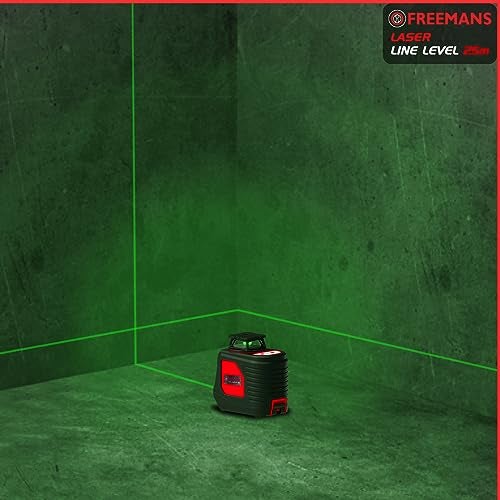 FREEMANS Test & Measure Green Beam Self Levelling 25m Cross Line Laser Level, with 4*AA Batteries for Home, DIY & Professional Use, 1 Year Warranty - Image 5