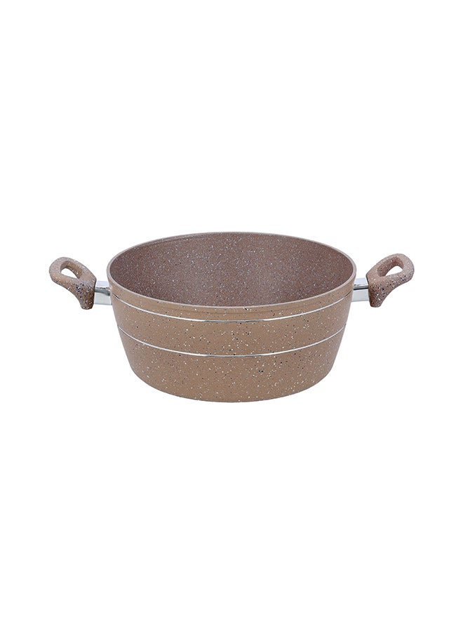 Royalford Granite Smart Casserole With Glass Lid Brown 26cmcm - Image 3