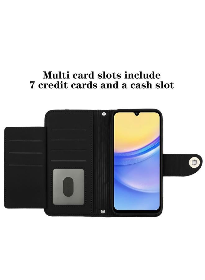 اس-توب جراب لهاتف Samsung Galaxy A35 جراب هاتف جلدي قلاب بملمس معيني مع حبل تعليق - Image 5