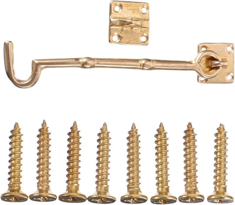 Antique Copper Window Hook Gold Vintage Windproof Door Buckle 18 5X3 2CM - Image 1