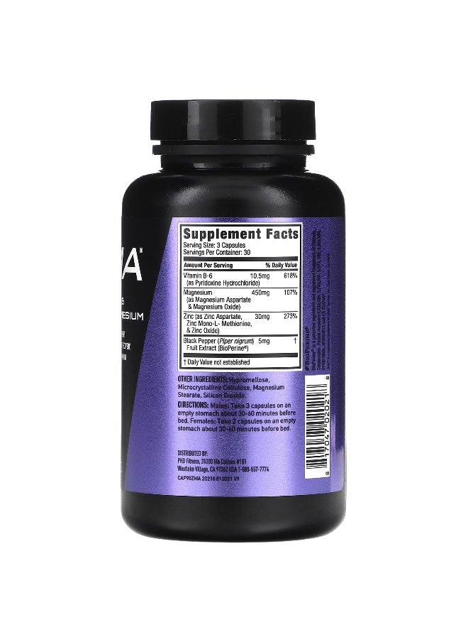 JYM Supplement Science JYM Supplement Science, ZMA, Zinc & Magnesium, 90 Vegetarian Capsules  - Image 2