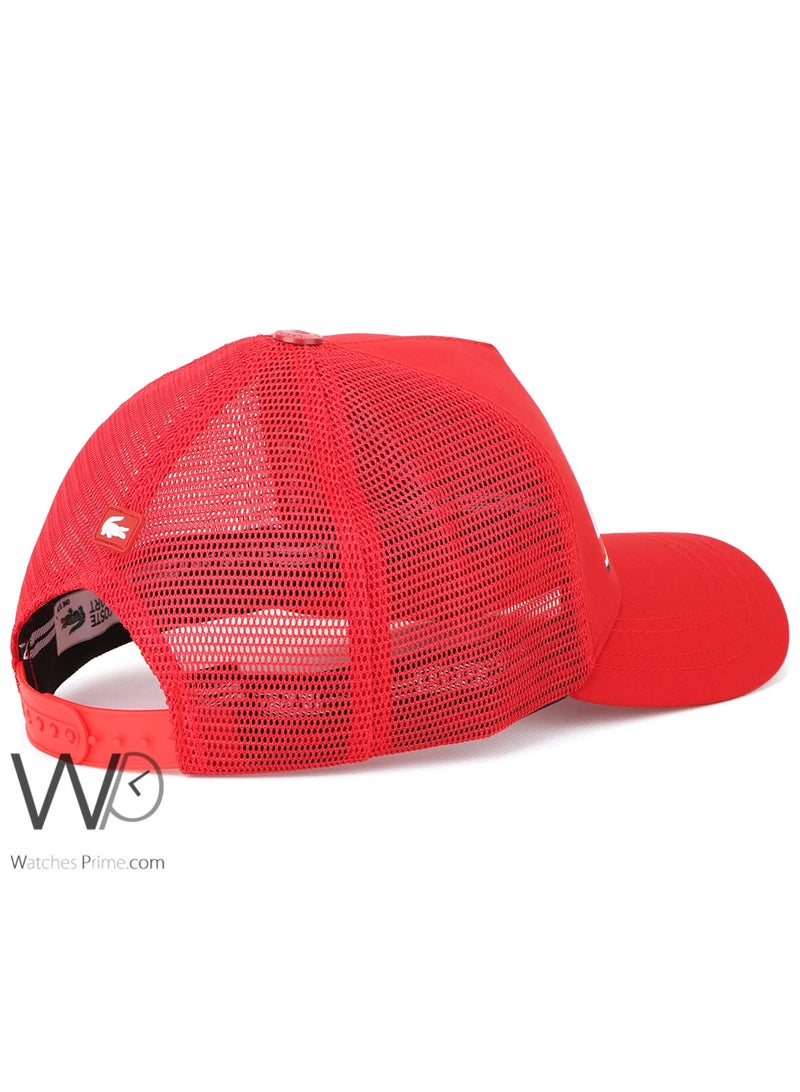 LACOSTE Trucker Hat Lacoste France Red Net Cap Men  - Image 2