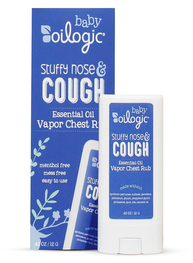 Oilogic Stuffy Nose & Cough Chest Vapor Rub Essential Oil for Babies & Toddlers - Gentle Baby Essentials Soothe Cough & Stuffy Noses - Pediatrician-Tested & Safe for Babies, .42 Oz - Image 1