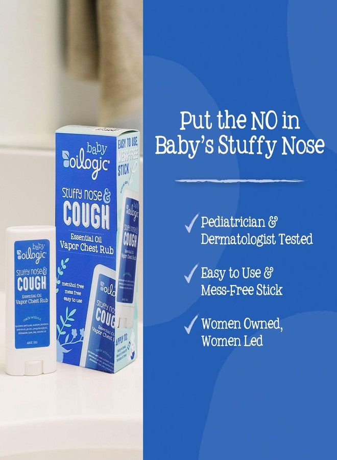 Oilogic Stuffy Nose & Cough Chest Vapor Rub Essential Oil for Babies & Toddlers - Gentle Baby Essentials Soothe Cough & Stuffy Noses - Pediatrician-Tested & Safe for Babies, .42 Oz - Image 3