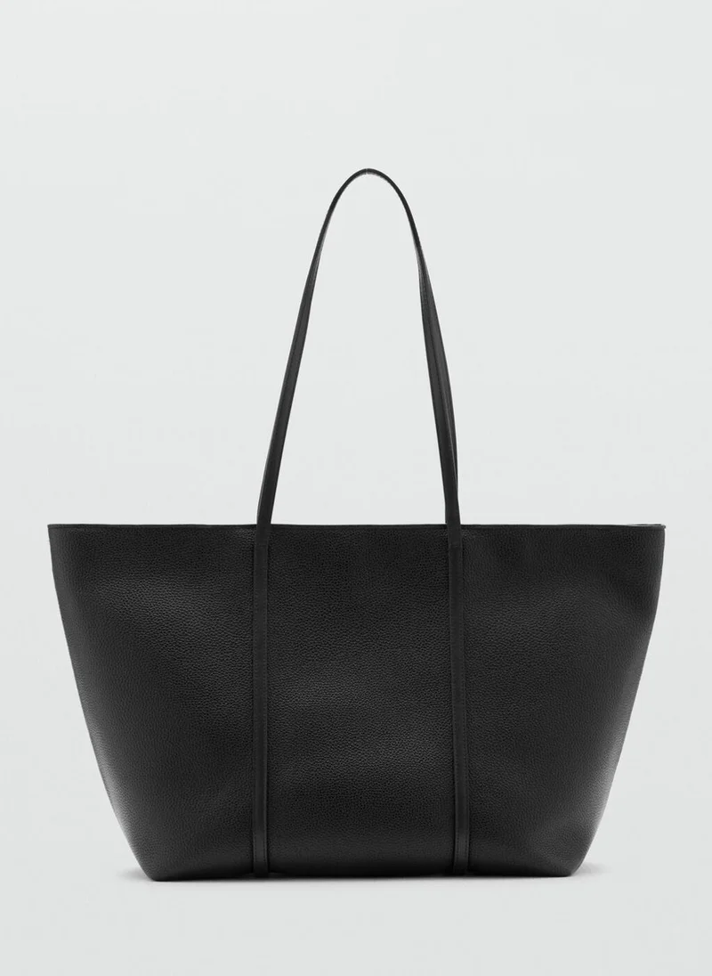 MANGO Shopper Bag With Double Handle