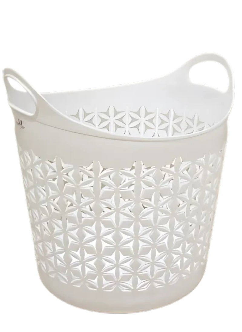 VIO Flexi Plastic Laundry Bin Multi Purpose Flexible Laundry Storage Basket Hamper Light Weight and Durable Large Dirty Clothes Organizer Basket with Handles 40 Litre Toys Soft Toys Bin  - Image 1