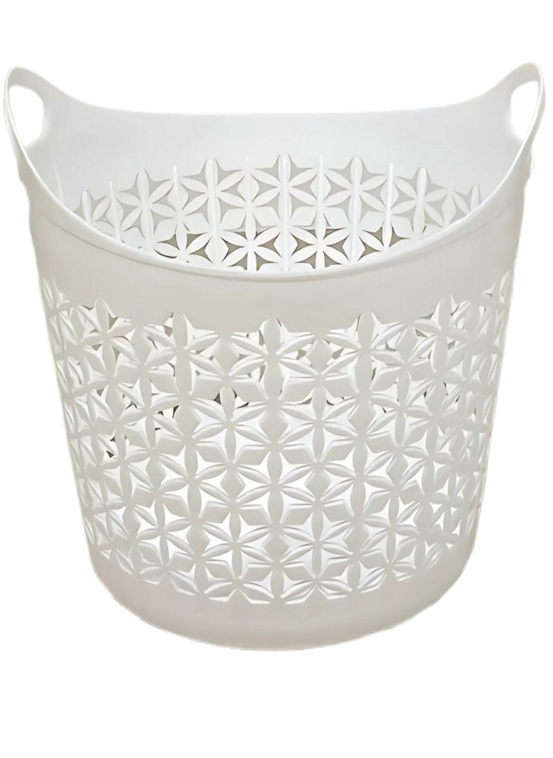 VIO Flexi Plastic Laundry Bin Multi Purpose Flexible Laundry Storage Basket Hamper Light Weight and Durable Large Dirty Clothes Organizer Basket with Handles 40 Litre Toys Soft Toys Bin  - Image 4