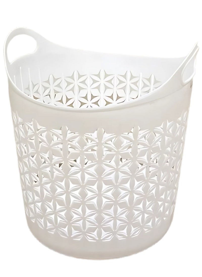 VIO Flexi Plastic Laundry Bin Multi Purpose Flexible Laundry Storage Basket Hamper Light Weight and Durable Large Dirty Clothes Organizer Basket with Handles 40 Litre Toys Soft Toys Bin  - Image 5