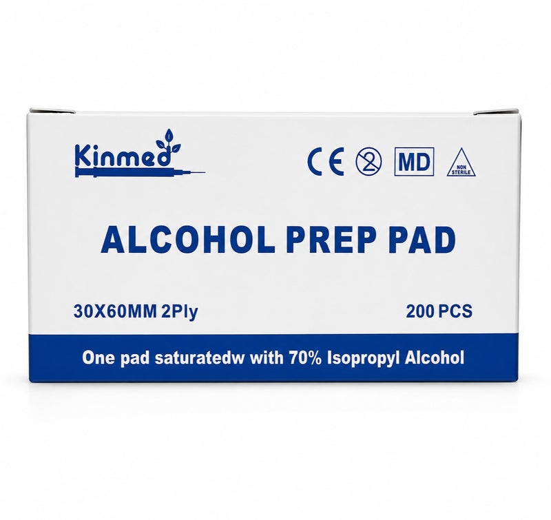 Kinmed Alcohol Prep Pads 70%  200 Pads
