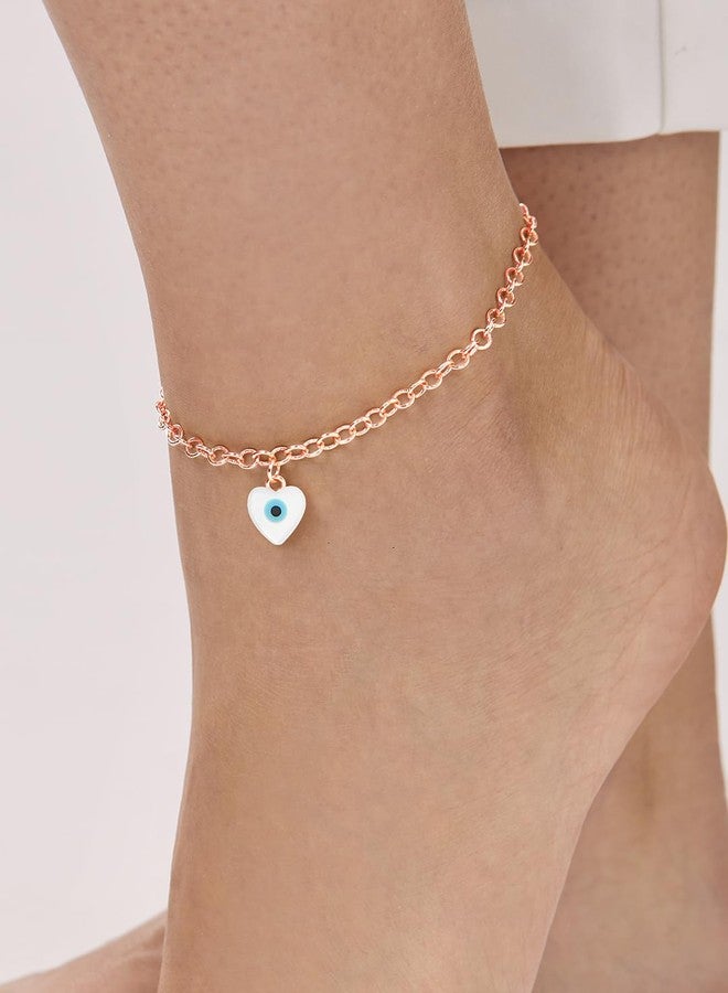 MINUTIAE Rose Gold-Plated Motif Chain Anklet for Women's & Girls_MNT0396HT_RG - Image 4
