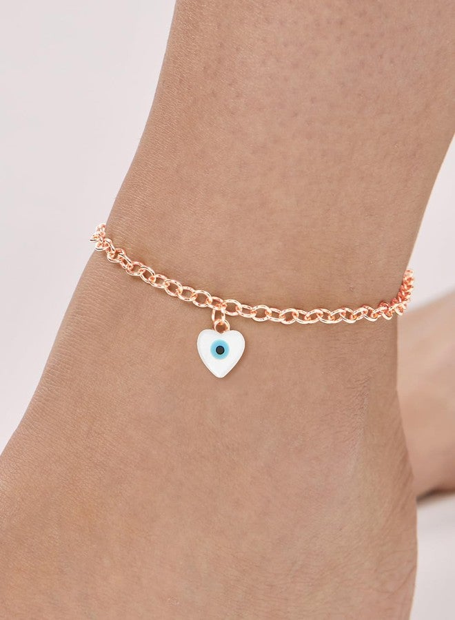 MINUTIAE Rose Gold-Plated Motif Chain Anklet for Women's & Girls_MNT0396HT_RG - Image 3