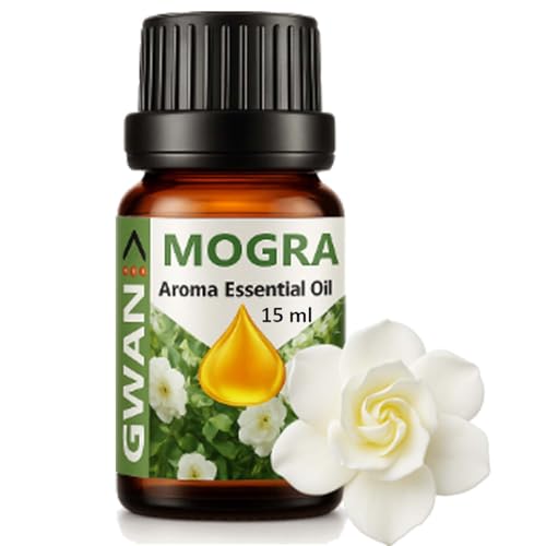 Gwan Mogra Aroma Oil for Home Fragrance | Best for Aromatherapy | Helps in Meditation | Used in Diffusers, Candles, Air Fresheners, Soaps, Humidifier, Diffuser | Essential Oil 15ml, - Image 1