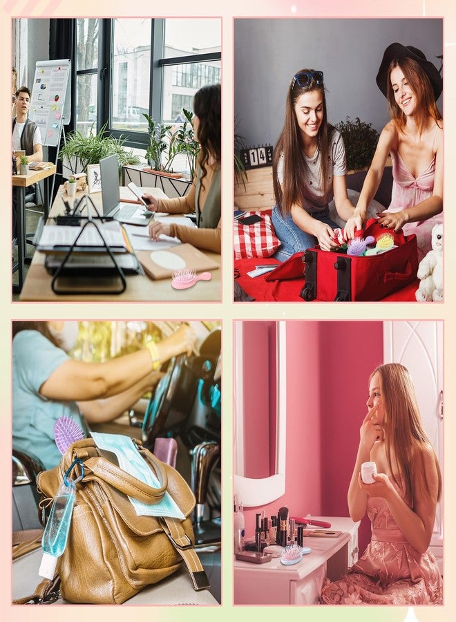 Meanplan 120 Pcs Mini Wet Hair Brush Bulk Multicolor Detangling Travel Hairbrush for Women Kids Soft Bristles for Wet or Dry Hair, Combs for Vacation, Bridesmaid Gifts, Classroom Rewards, Party Favor - Image 5