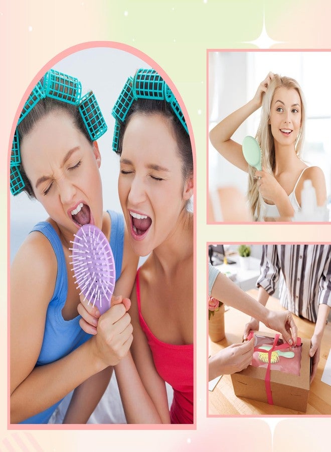 Meanplan 120 Pcs Mini Wet Hair Brush Bulk Multicolor Detangling Travel Hairbrush for Women Kids Soft Bristles for Wet or Dry Hair, Combs for Vacation, Bridesmaid Gifts, Classroom Rewards, Party Favor - Image 4