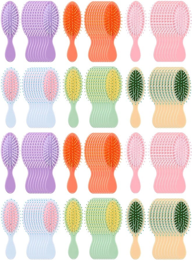 Meanplan 120 Pcs Mini Wet Hair Brush Bulk Multicolor Detangling Travel Hairbrush for Women Kids Soft Bristles for Wet or Dry Hair, Combs for Vacation, Bridesmaid Gifts, Classroom Rewards, Party Favor - Image 1