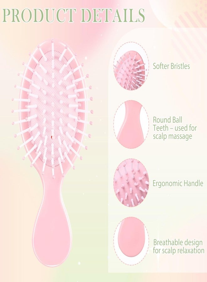 Meanplan 120 Pcs Mini Wet Hair Brush Bulk Multicolor Detangling Travel Hairbrush for Women Kids Soft Bristles for Wet or Dry Hair, Combs for Vacation, Bridesmaid Gifts, Classroom Rewards, Party Favor - Image 3