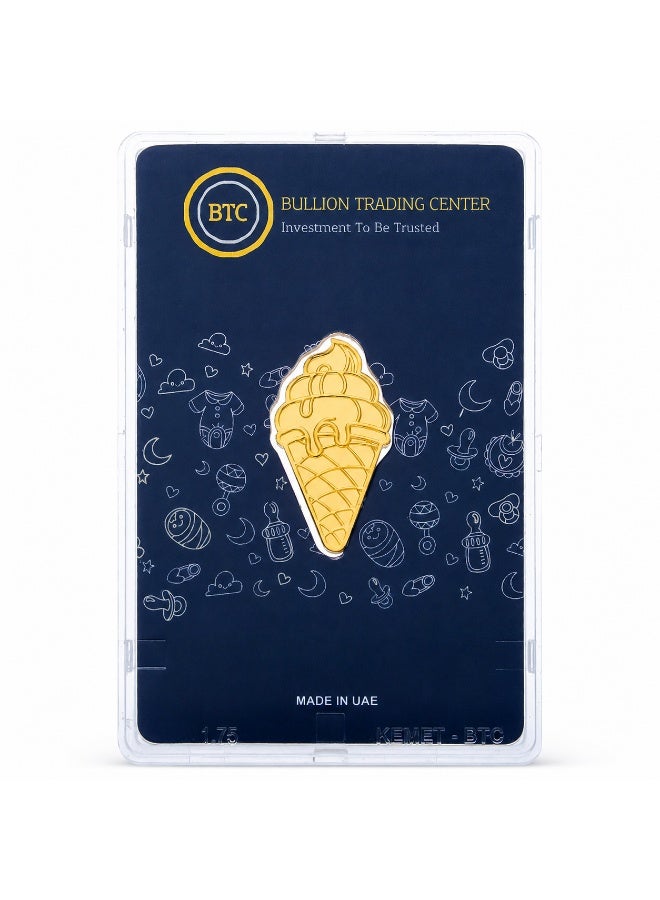 BTC Ice Cream Cone 5 Grams Gold Bar 24KT