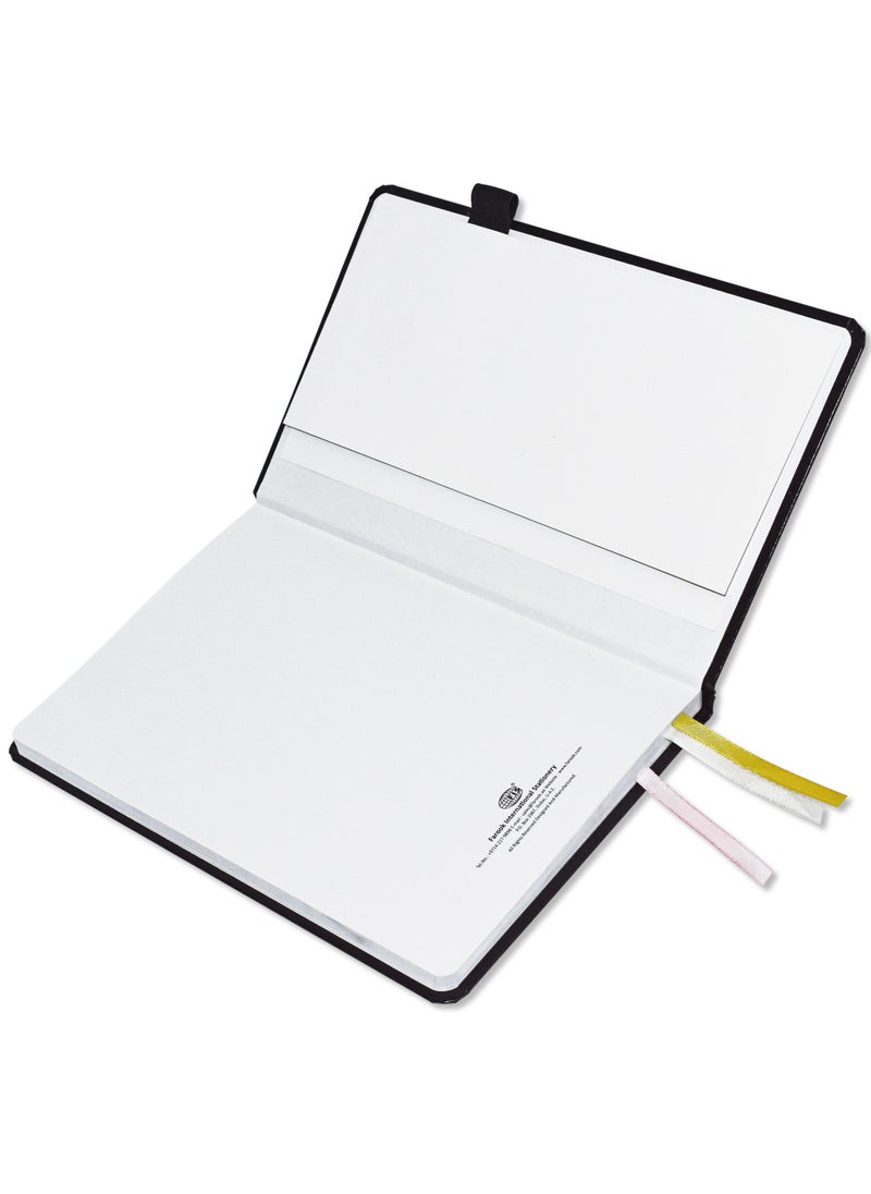 FIS FIS Budget Planner with Elastic Pen Loop, Vinyl, Size A5, White Paper, 100 GSM, 128 Pages, Hard Cover, Round Corners, Colour Black - FSORA5BPLANVBK  - Image 3