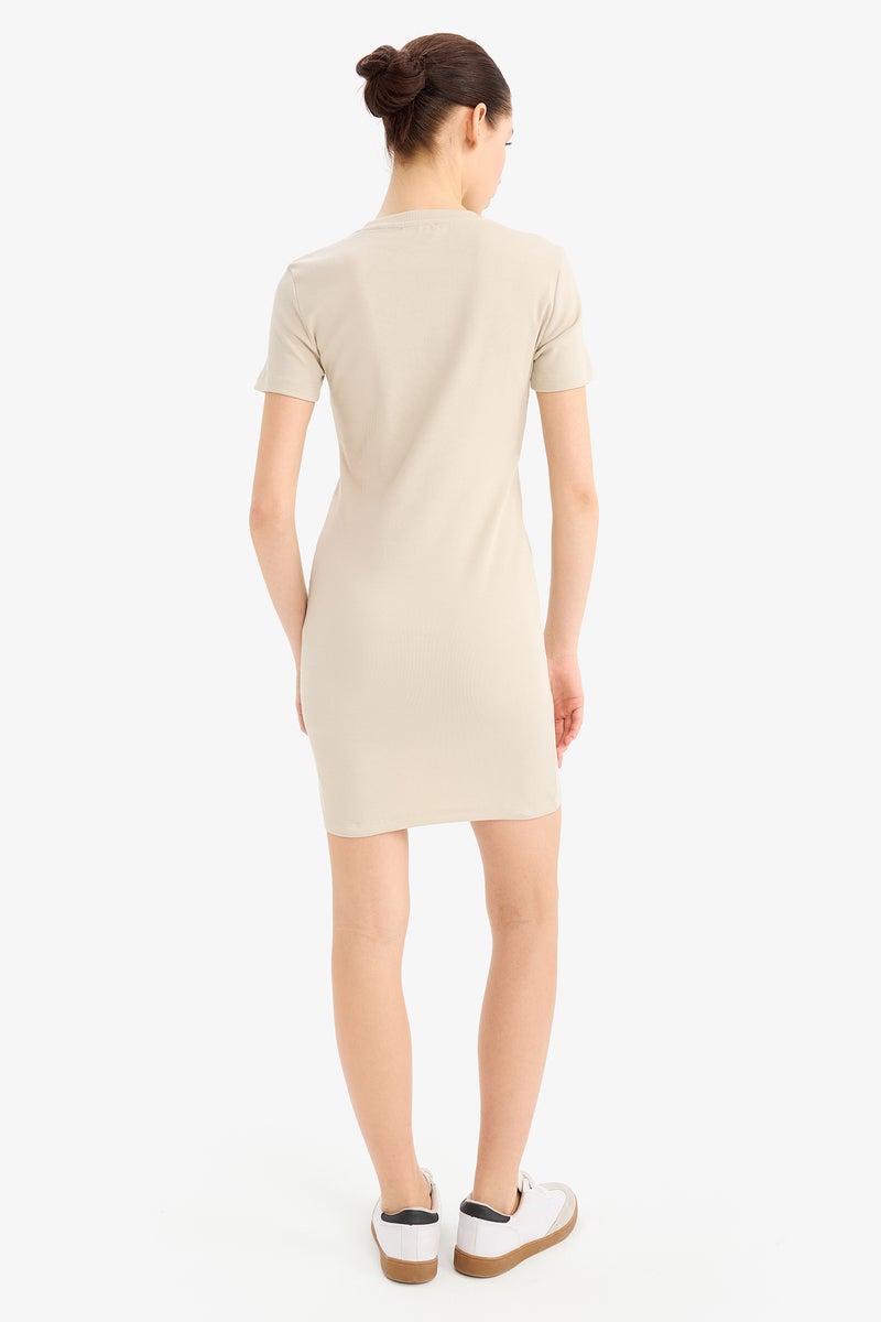 DeFacto Woman Bodycon Crew Neck Camisole Mini Dress - Image 4