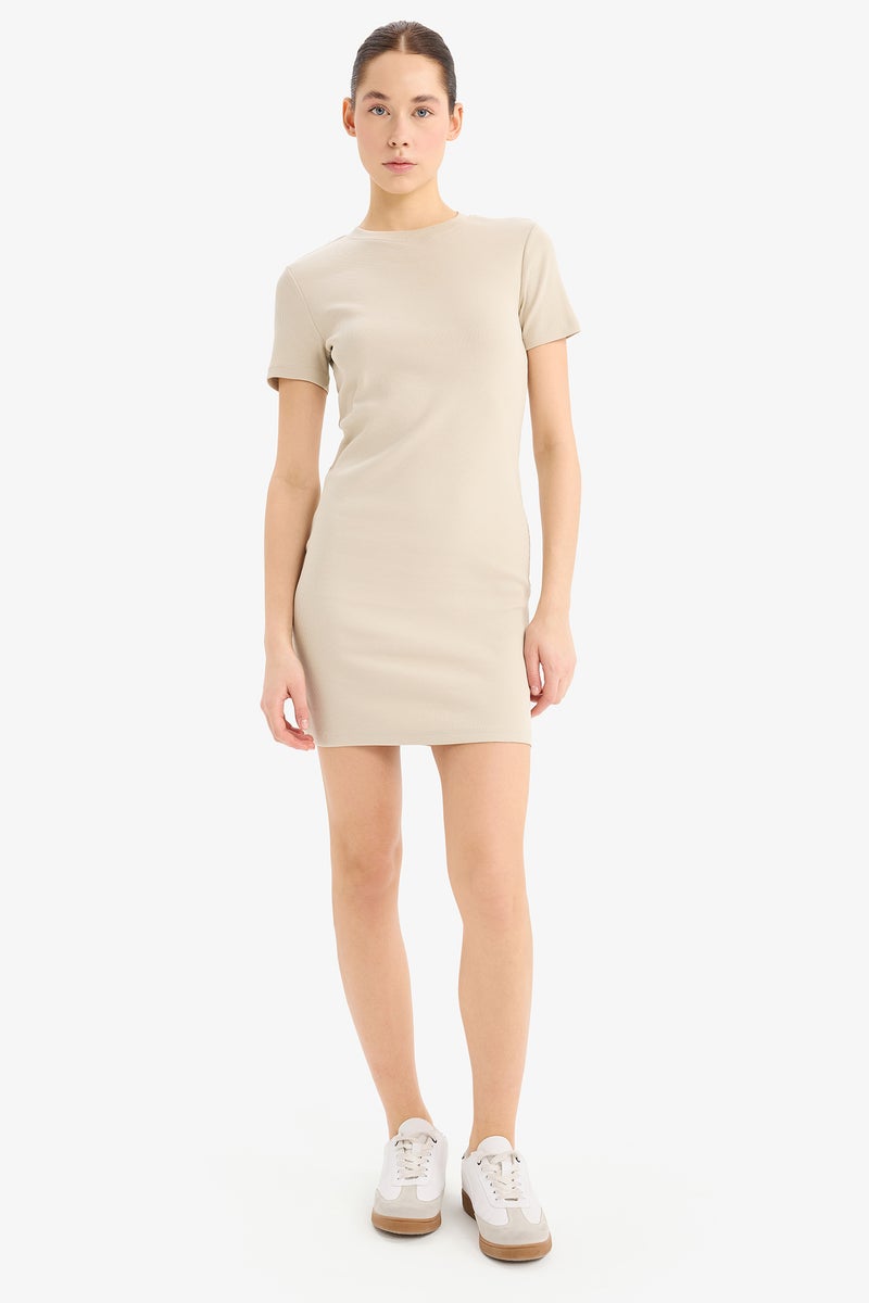 DeFacto Woman Bodycon Crew Neck Camisole Mini Dress - Image 1