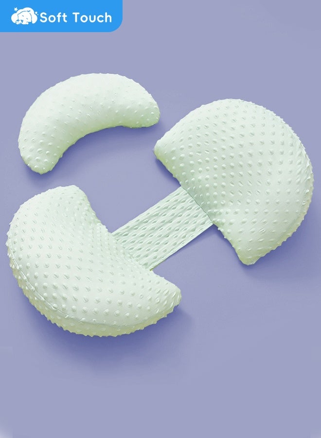 سوفت تاتش وسادة الأمومة، وسادة الحمل، وسادة جانبية قابلة للتعديل، دعم الخصر، وسادة النوم الجانبية، وسادة دعم الظهر للأمهات الحوامل، وسادة الجسم لدعم الظهر والبطن والخصر (أخضر) - Image 1