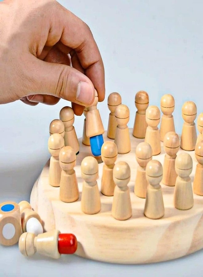 Spindoo Wooden Memory Chess Color Matching Game for Kids 3–10 Years | Montessori Brain Booster Board Game | Educational Toy for Memory, Focus & Logic | Family Indoor Game | Birthday Gift - Image 2