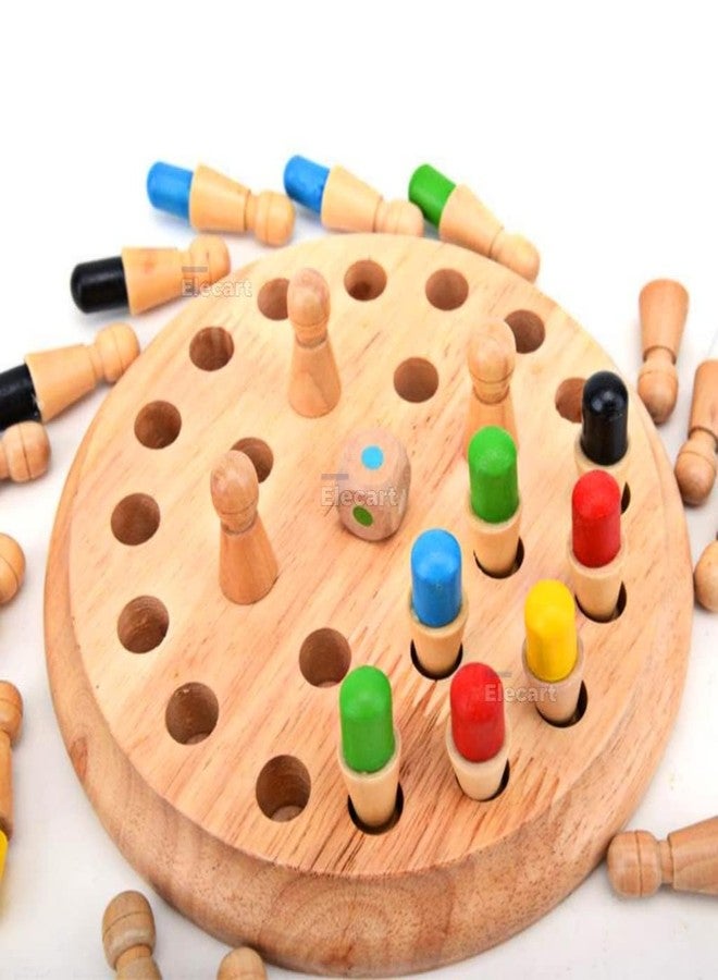 Spindoo Wooden Memory Chess Color Matching Game for Kids 3–10 Years | Montessori Brain Booster Board Game | Educational Toy for Memory, Focus & Logic | Family Indoor Game | Birthday Gift - Image 1