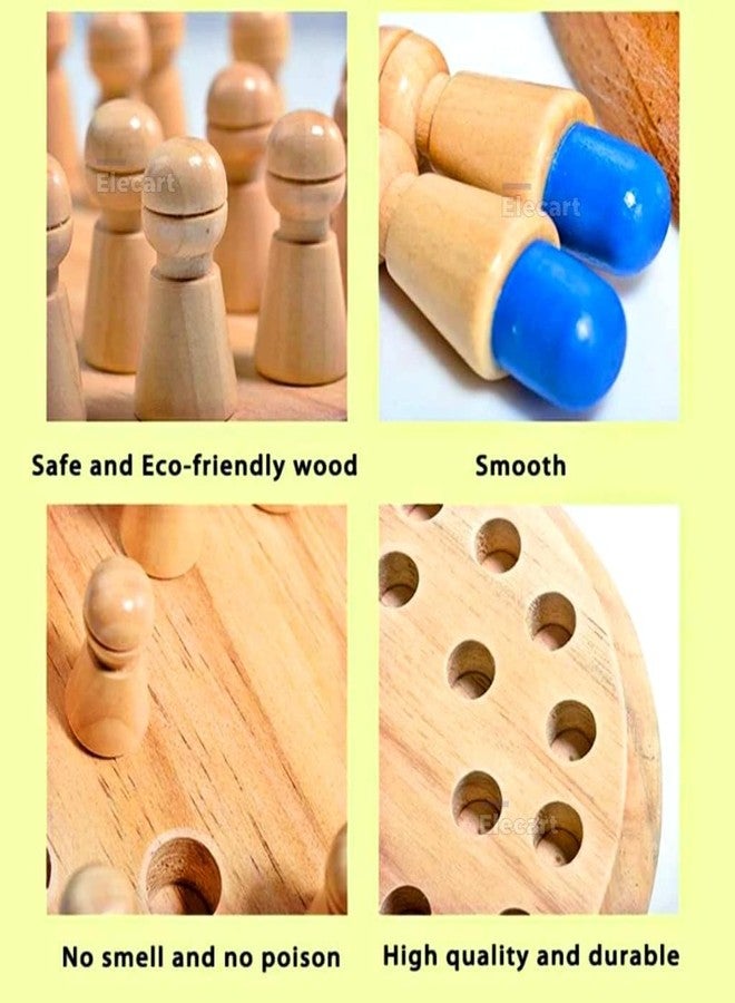 Spindoo Wooden Memory Chess Color Matching Game for Kids 3–10 Years | Montessori Brain Booster Board Game | Educational Toy for Memory, Focus & Logic | Family Indoor Game | Birthday Gift - Image 5